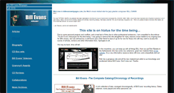 Desktop Screenshot of billevanswebpages.com