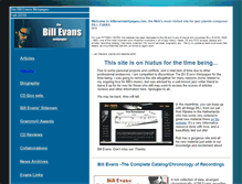Tablet Screenshot of billevanswebpages.com